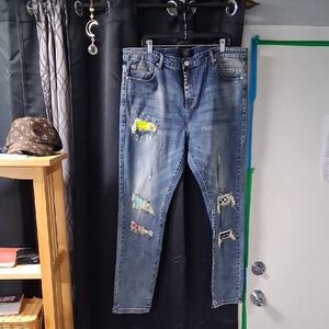 Trendy Distressed Blue Jeans for Men